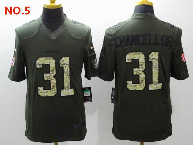 Men's Seattle Seahawks #31 Kam Chancellor Jersey NO.5;